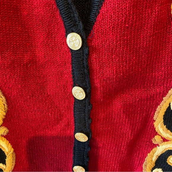 Vintage size small Joan Steele embroidered nautical inspired button down vest - Picture 4 of 6